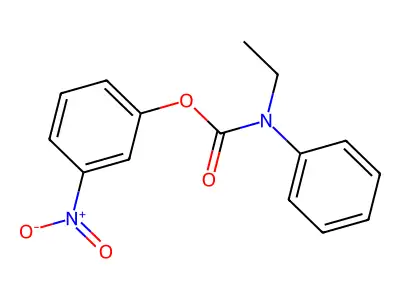 (3-nitrophenyl) N-ethyl-N-phenylcarbamate structure