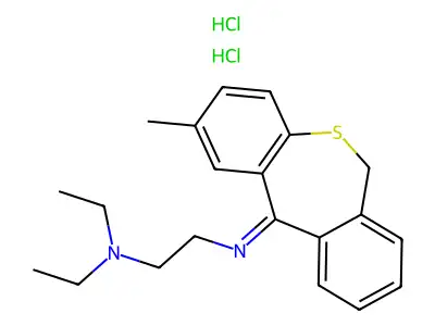 11-(2-Diethylaminoethylimino)-2-methyl-6H-dibenzo(b,e)thiepin dihydrochloride structure