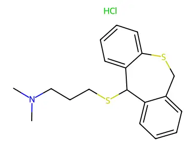 11-(3-Dimethylaminopropylthio)-6,11-dihydrodibenzo(b,e)thiepin hydrochloride structure