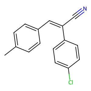 (2Z)-2-(4-chlorophenyl)-3-(4-methylphenyl)acrylonitrile structure