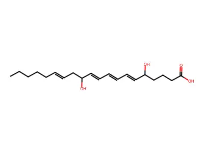 5,12-二羟基二十碳-6,8,10,14-四烯酸 structure