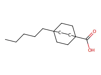 4-Pentylbicyclo[2.2.2]octane-1-carboxylic acid structure