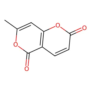 7-Methyl-2H,5H-pyrano-(4,3-b)pyran-2,5-dione structure
