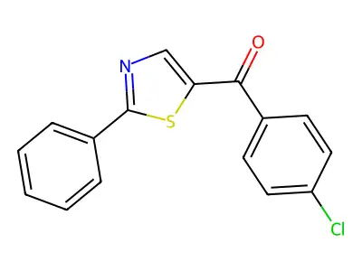 (4-Chlorophenyl)(2-phenyl-1,3-thiazol-5-yl)methanone structure