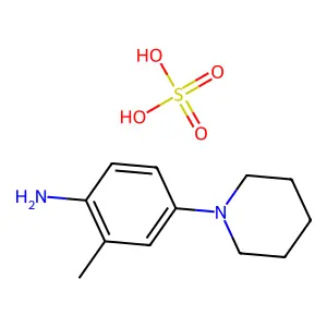 2-Methyl-4-piperidin-1-ylaniline;sulfuric acid structure