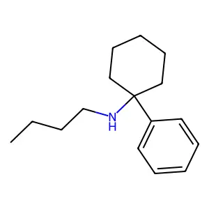 N-butyl-1-phenylcyclohexan-1-amine structure