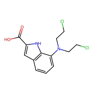 Indole-2-carboxylic acid, 7-(bis(2-chloroethyl)amino)- structure