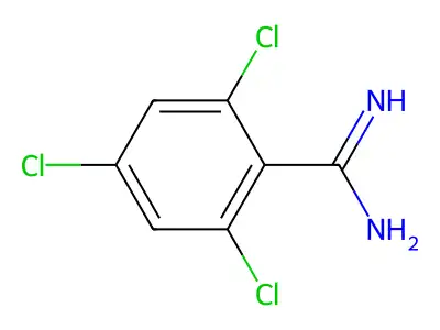 2,4,6-Trichlorobenzene-1-carboximidamide structure