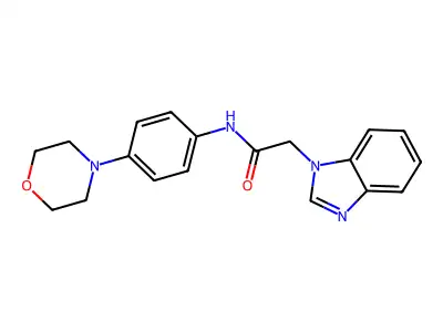 2-(benzimidazol-1-yl)-N-(4-morpholin-4-ylphenyl)acetamide structure