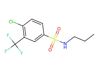 4-chloro-N-propyl-3-(trifluoromethyl)benzenesulfonamide structure