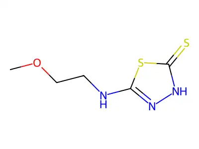 5-[(2-Methoxyethyl)amino]-1,3,4-thiadiazole-2-thiol structure