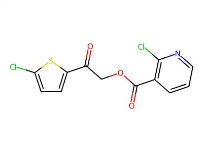 2-(5-Chlorothiophen-2-yl)-2-oxoethyl 2-chloropyridine-3-carboxylate structure
