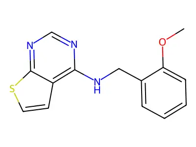 N-[(2-methoxyphenyl)methyl]thieno[2,3-d]pyrimidin-4-amine structure