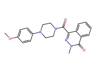 4-{[4-(4-methoxyphenyl)piperazino]carbonyl}-2-methyl-1(2H)-phthalazinone structure
