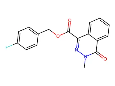 (4-Fluorophenyl)methyl 3-methyl-4-oxophthalazine-1-carboxylate structure