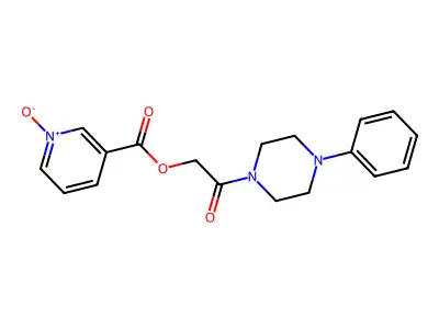 [2-Oxo-2-(4-phenylpiperazin-1-yl)ethyl] 1-oxidopyridin-1-ium-3-carboxylate structure