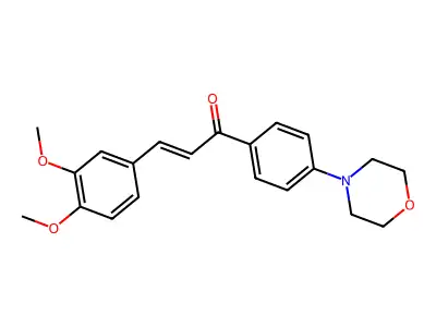 3-(3,4-Dimethoxyphenyl)-1-(4-morpholin-4-ylphenyl)prop-2-en-1-one structure