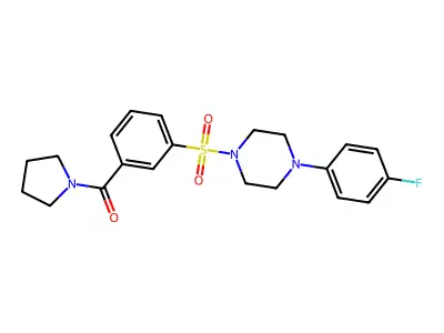 [3-[4-(4-Fluorophenyl)piperazin-1-yl]sulfonylphenyl]-pyrrolidin-1-ylmethanone structure