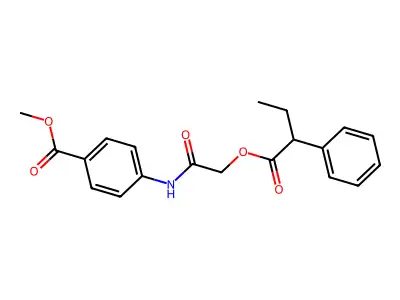 Methyl 4-{2-[(2-phenylbutanoyl)oxy]acetamido}benzoate structure