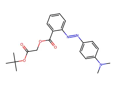 Benzoic acid, 2-[2-[4-(dimethylamino)phenyl]diazenyl]-, 2-(1,1-dimethylethoxy)-2-oxoethyl ester structure