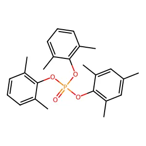 Phosphoric acid, bis(2,6-dimethylphenyl) 2,4,6-trimethylphenyl ester structure