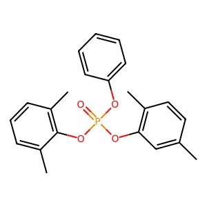 Phosphoric acid, 2,5-dimethylphenyl 2,6-dimethylphenyl phenyl ester structure