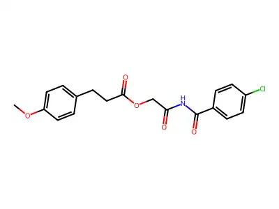 [2-[(4-Chlorobenzoyl)amino]-2-oxoethyl] 3-(4-methoxyphenyl)propanoate structure
