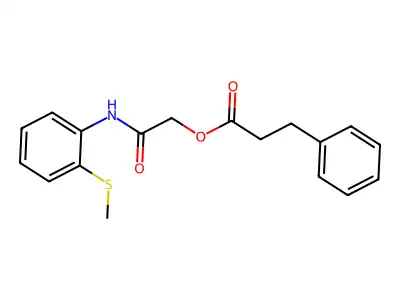 [2-(2-Methylsulfanylanilino)-2-oxoethyl] 3-phenylpropanoate structure