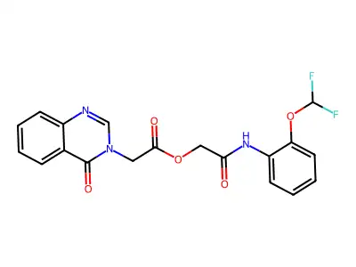 [2-[2-(Difluoromethoxy)anilino]-2-oxoethyl] 2-(4-oxoquinazolin-3-yl)acetate structure