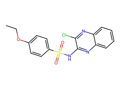 N-(3-chloroquinoxalin-2-yl)-4-ethoxybenzenesulfonamide structure