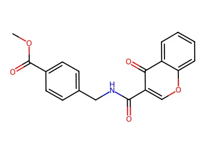 Methyl 4-[[(4-oxochromene-3-carbonyl)amino]methyl]benzoate structure