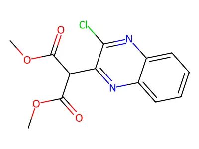 1,3-Dimethyl 2-(3-chloroquinoxalin-2-yl)propanedioate structure