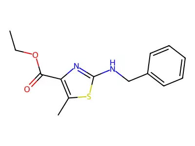 Ethyl 2-(benzylamino)-5-methyl-1,3-thiazole-4-carboxylate structure