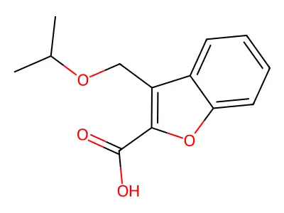 3-[(Propan-2-yloxy)methyl]-1-benzofuran-2-carboxylic acid structure