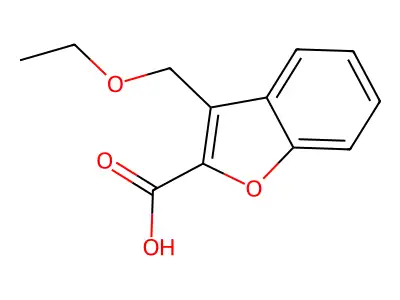 3-(Ethoxymethyl)-1-benzofuran-2-carboxylic acid structure