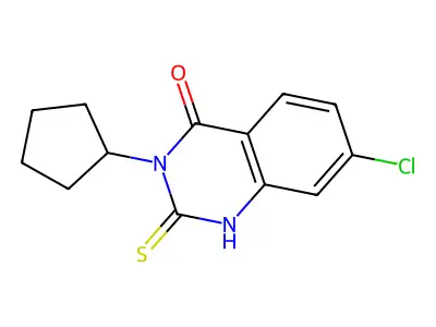 7-Chloro-3-cyclopentyl-2-sulfanyl-3,4-dihydroquinazolin-4-one structure