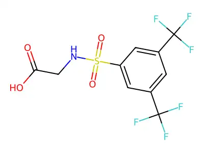 2-[3,5-Bis(trifluoromethyl)benzenesulfonamido]acetic acid structure