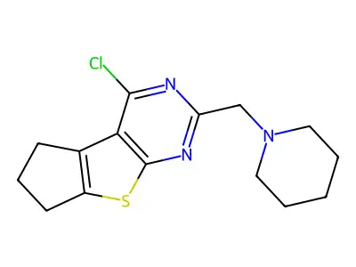 12-Chloro-10-(piperidin-1-ylmethyl)-7-thia-9,11-diazatricyclo[6.4.0.0,2,6]dodeca-1(12),2(6),8,10-tetraene structure
