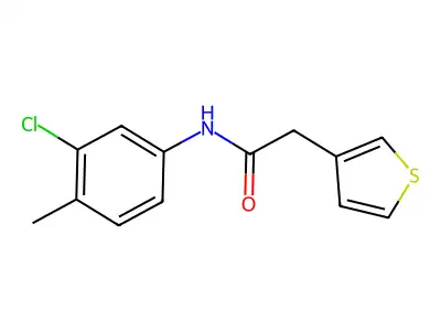 N-(3-chloro-4-methylphenyl)-2-thiophen-3-ylacetamide structure