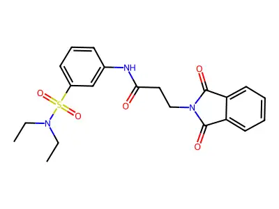 N-[3-(diethylsulfamoyl)phenyl]-3-(1,3-dioxoisoindol-2-yl)propanamide structure