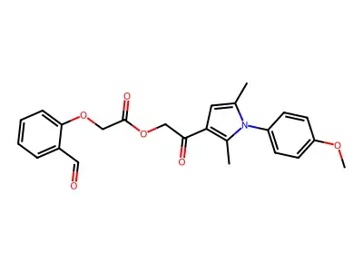 [2-[1-(4-methoxyphenyl)-2,5-dimethylpyrrol-3-yl]-2-oxoethyl] 2-(2-formylphenoxy)acetate structure