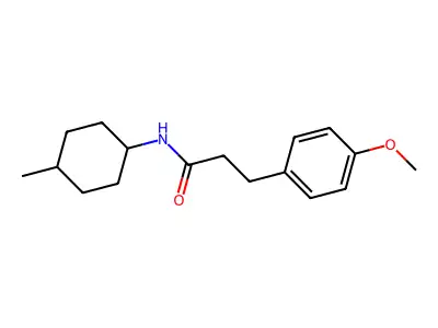 3-(4-methoxyphenyl)-N-(4-methylcyclohexyl)propanamide structure
