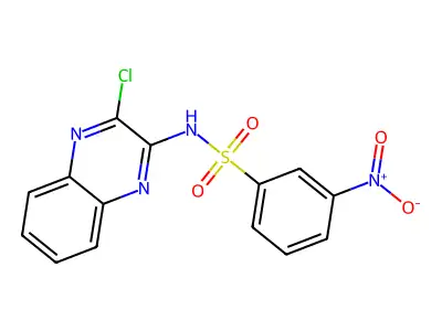 N-(3-chloroquinoxalin-2-yl)-3-nitrobenzenesulfonamide structure