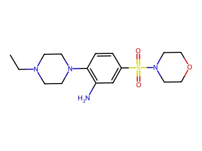 2-(4-Ethylpiperazin-1-yl)-5-(morpholine-4-sulfonyl)aniline structure
