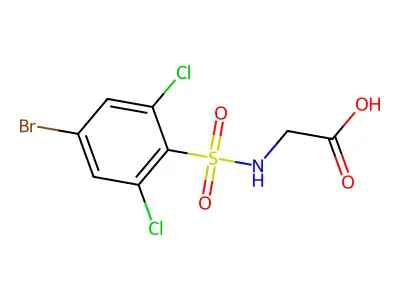 2-(4-Bromo-2,6-dichlorobenzenesulfonamido)acetic acid structure