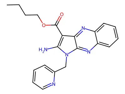 butyl 2-amino-1-[(pyridin-2-yl)methyl]-1H-pyrrolo[2,3-b]quinoxaline-3-carboxylate structure