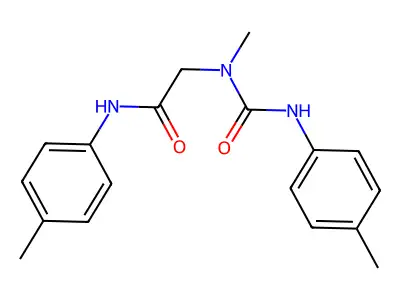 2-[methyl-[(4-methylphenyl)carbamoyl]amino]-N-(4-methylphenyl)acetamide structure