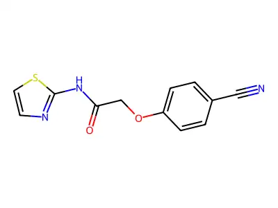 2-(4-Cyanophenoxy)-N-(thiazol-2-yl)acetamide structure