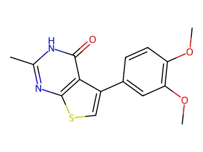 5-(3,4-dimethoxyphenyl)-2-methyl-3H,4H-thieno[2,3-d]pyrimidin-4-one structure