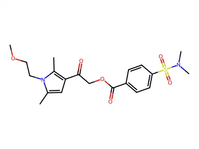 [2-[1-(2-methoxyethyl)-2,5-dimethylpyrrol-3-yl]-2-oxoethyl] 4-(dimethylsulfamoyl)benzoate structure